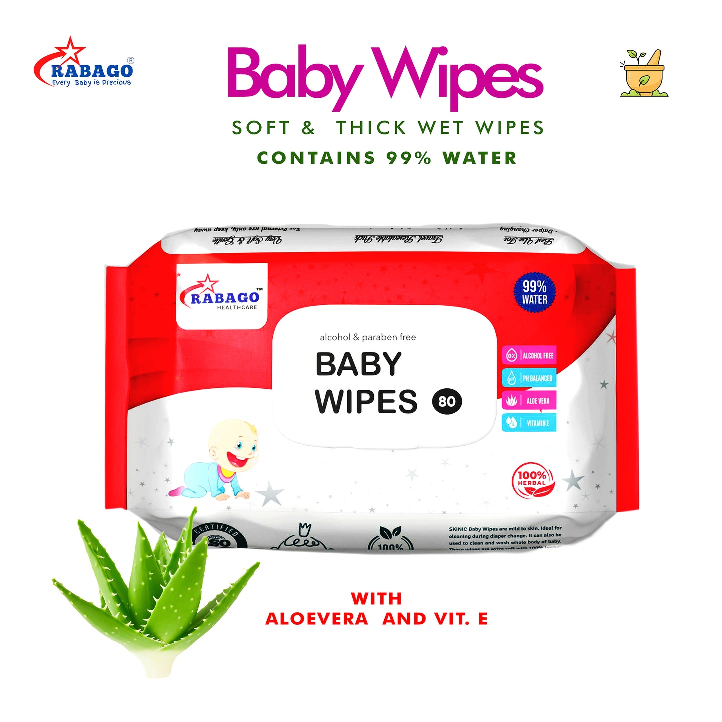 RABAGO BABY SOFT WET WIPES